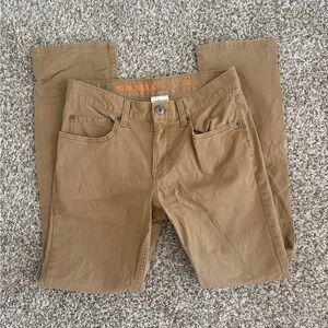 Urban Pipeline MaxFlex Straight Fit Pants in Tan with Orange Logo